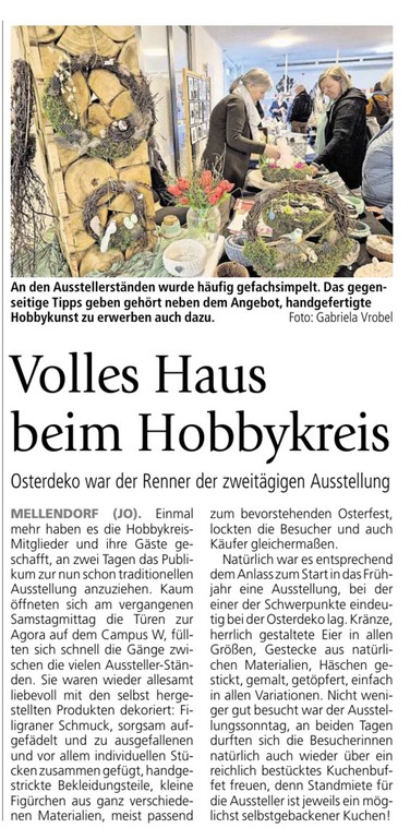 Volles Haus beim Hobbykreis